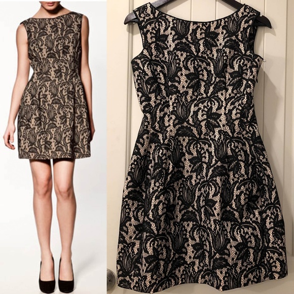 ZARA Woman Tulip Black Lace Dress ASO Kate Middleton Size Medium - Picture 2 of 6